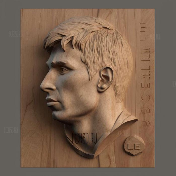 Leo Messi 1 stl model for CNC